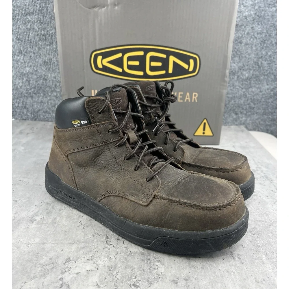 Keen Gibson Men's Gibson Mid Carbon Toe ESD Oil/Slip Resistant Work Boot 1030654